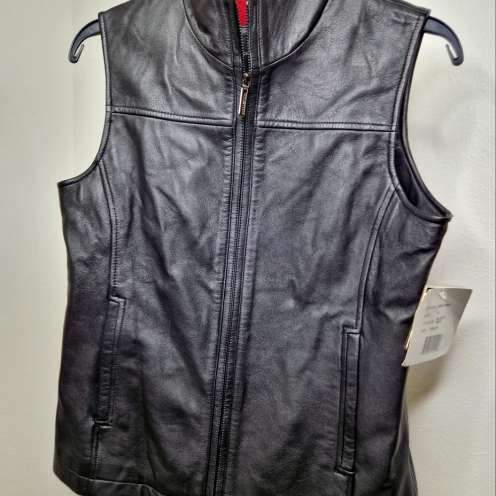 COLEBROOK&CO LEATHER VEST SMALL